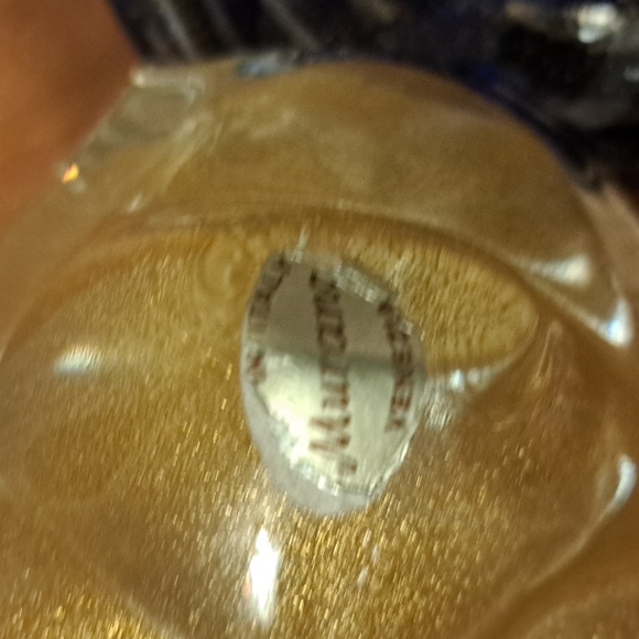 Murano glass sculpture blue with thin gold Iines throughout vintage - Picture 3 of 5